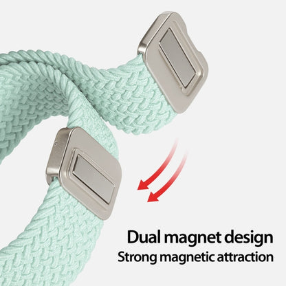 For Apple Watch Series 8 45mm DUX DUCIS Mixture Pro Series Magnetic Buckle Nylon Braid Watch Band(Light Mint) - Watch Bands by DUX DUCIS | Online Shopping UK | buy2fix