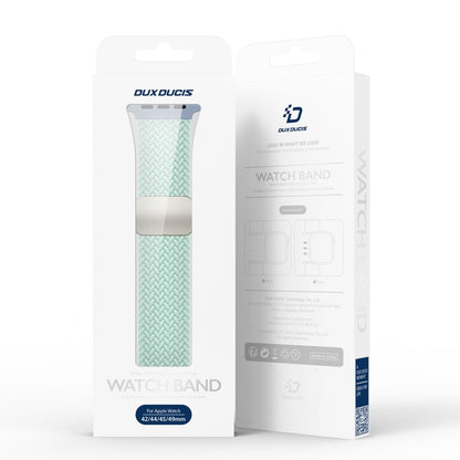 For Apple Watch SE 2022 40mm DUX DUCIS Mixture Pro Series Magnetic Buckle Nylon Braid Watch Band(Light Mint) - Watch Bands by DUX DUCIS | Online Shopping UK | buy2fix