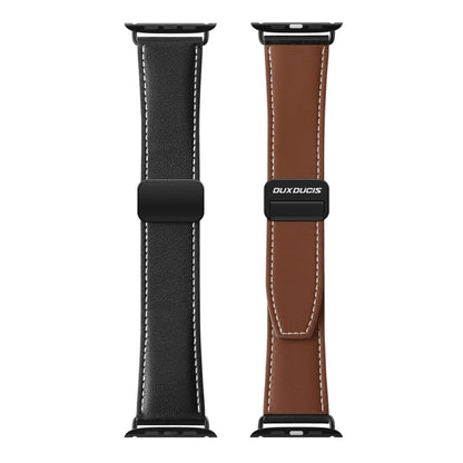 For Apple Watch Series 6 40mm DUX DUCIS YA Series Magnetic Buckle Genuine Leather Watch Band(Black) - Watch Bands by DUX DUCIS | Online Shopping UK | buy2fix