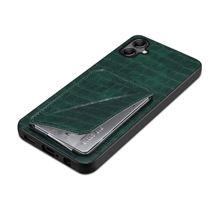 For Samsung Galaxy A31 Denior Imitation Crocodile Leather Back Phone Case with Holder(Green) - Galaxy Phone Cases by Denior | Online Shopping UK | buy2fix