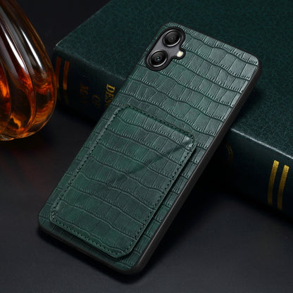 For Samsung Galaxy A34 5G Denior Imitation Crocodile Leather Back Phone Case with Holder(Green) - Galaxy Phone Cases by Denior | Online Shopping UK | buy2fix