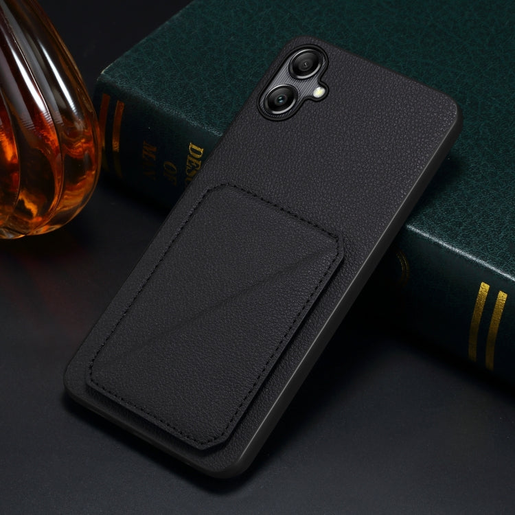 For Samsung Galaxy A32 5G Denior Imitation Calf Leather Back Phone Case with Holder(Black) - Galaxy Phone Cases by Denior | Online Shopping UK | buy2fix