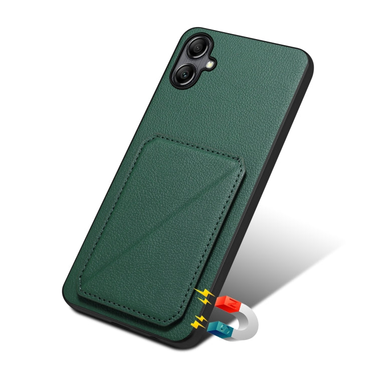 For Samsung Galaxy A33 Denior Imitation Calf Leather Back Phone Case with Holder(Green) - Galaxy Phone Cases by Denior | Online Shopping UK | buy2fix