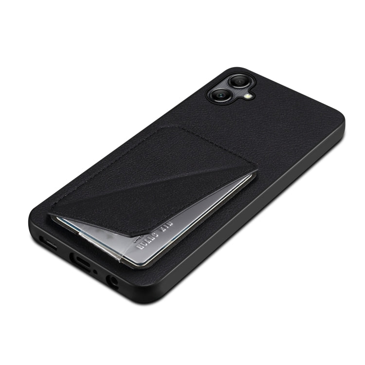 For Samsung Galaxy A54 5G Denior Imitation Calf Leather Back Phone Case with Holder(Black) - Galaxy Phone Cases by Denior | Online Shopping UK | buy2fix