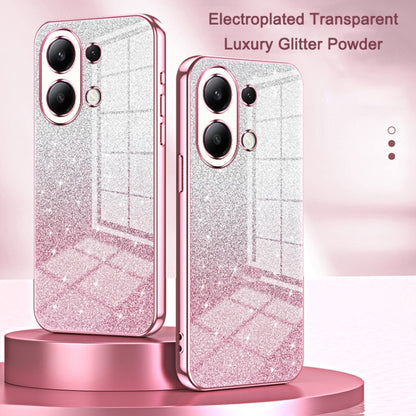 For Xiaomi Redmi Note 13 Pro 5G Gradient Glitter Powder Electroplated Phone Case(Pink) - Note 13 Pro Cases by buy2fix | Online Shopping UK | buy2fix