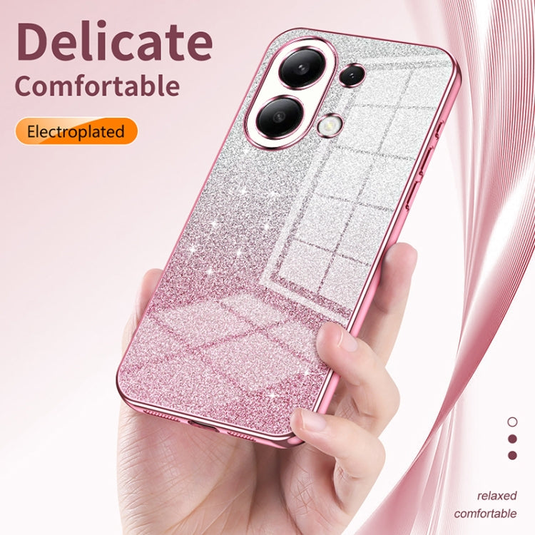 For Xiaomi Redmi Note 10 5G / Note 10T 5G Gradient Glitter Powder Electroplated Phone Case(Pink) - Xiaomi Cases by buy2fix | Online Shopping UK | buy2fix