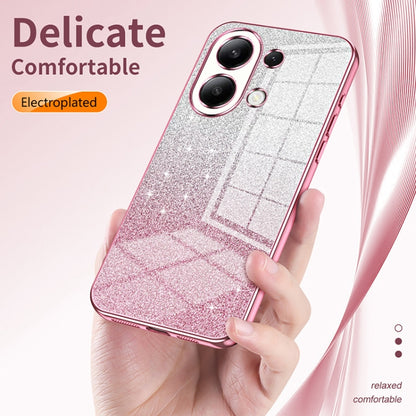 For Xiaomi Redmi Note 10/Note 10S Gradient Glitter Powder Electroplated Phone Case(Purple) - Xiaomi Cases by buy2fix | Online Shopping UK | buy2fix