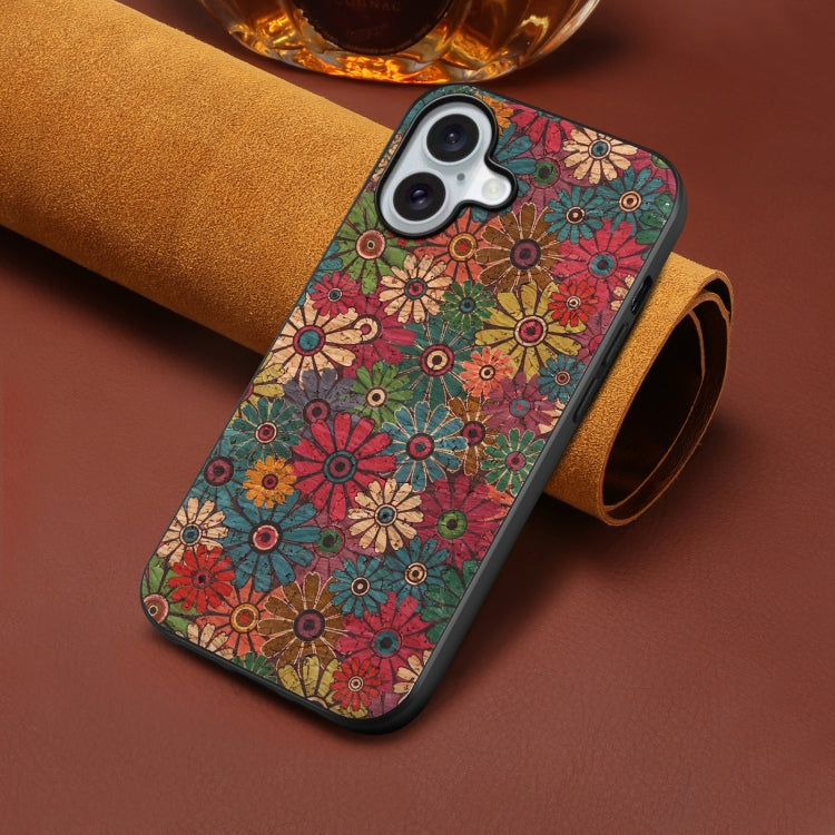 For iPhone 16 Plus Four Seasons Flower Language Series TPU Phone Case(Spring Green) - iPhone 16 Plus Cases by buy2fix | Online Shopping UK | buy2fix