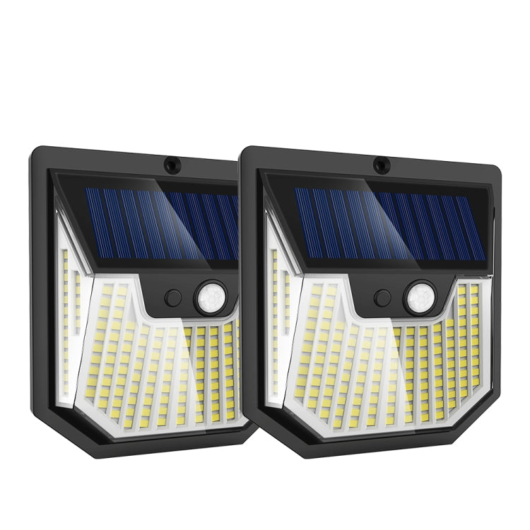 2pcs XY0159 159 LEDs Outdoor Solar Human Body Sensor Courtyard Wall Light - Solar Lights by buy2fix | Online Shopping UK | buy2fix