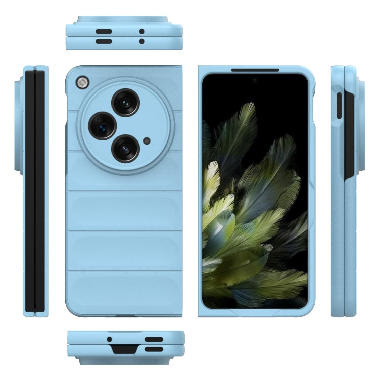 For OPPO Find N3 Magic Shield Fold PC Shockproof Phone Case(Light Blue) - Find N3 Cases by buy2fix | Online Shopping UK | buy2fix