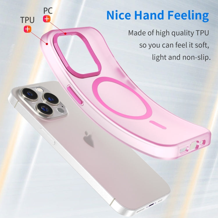 For iPhone 16 Pro MagSafe Frosted Translucent TPU + PC Full Coverage Phone Case(Pink) - iPhone 16 Pro Cases by buy2fix | Online Shopping UK | buy2fix