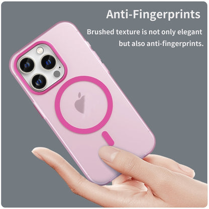 For iPhone 16 Pro MagSafe Frosted Translucent TPU + PC Full Coverage Phone Case(Pink) - iPhone 16 Pro Cases by buy2fix | Online Shopping UK | buy2fix