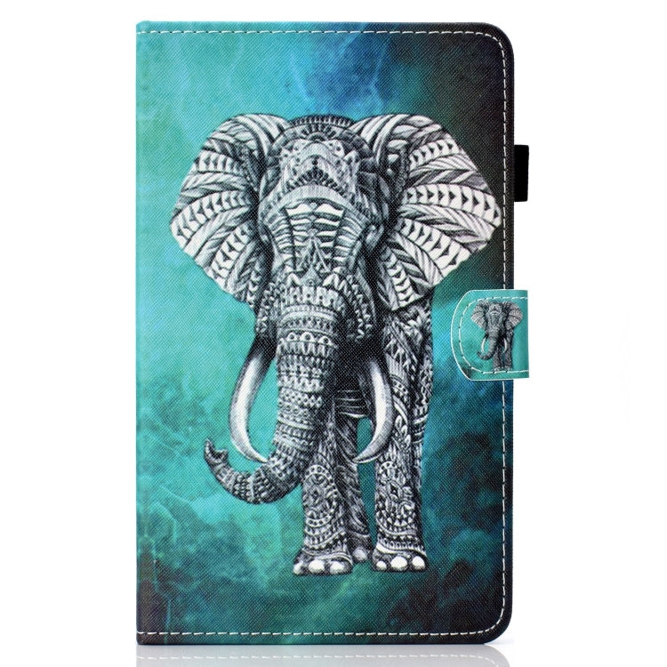 For Lenovo Tab M11/ Xiaoxin Pad 11 2024 Coloured Drawing Stitching Smart Leather Tablet Case(Elephant) - Lenovo by buy2fix | Online Shopping UK | buy2fix