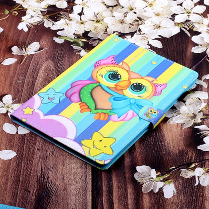 For Lenovo Tab M11/ Xiaoxin Pad 11 2024 Coloured Drawing Stitching Smart Leather Tablet Case(Rainbow Owl) - Lenovo by buy2fix | Online Shopping UK | buy2fix