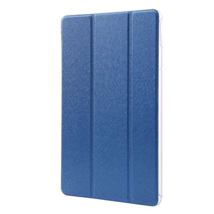 For Huawei MatePad Pro 11 2024 Silk Texture 3-Fold Leather Tablet Case(Dark Blue) - Huawei by buy2fix | Online Shopping UK | buy2fix