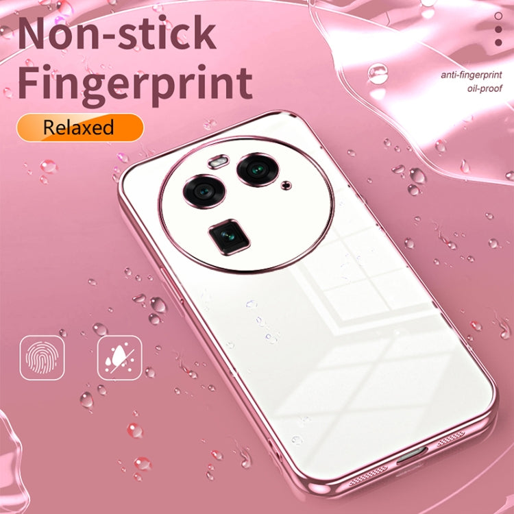 For OPPO Find X6 Transparent Plating Fine Hole Phone Case(Green) - OPPO Cases by buy2fix | Online Shopping UK | buy2fix