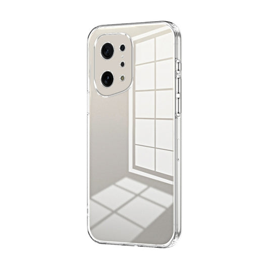 For OPPO Find X5 Transparent Plating Fine Hole Phone Case(Transparent) - OPPO Cases by buy2fix | Online Shopping UK | buy2fix