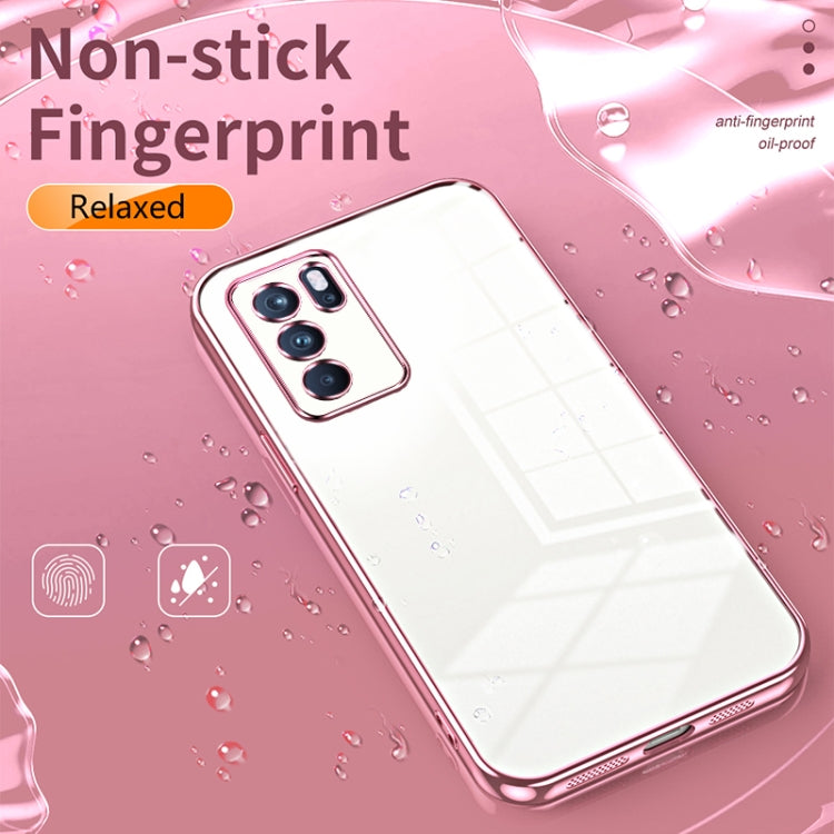 For OPPO Reno6 Pro Indian  Transparent Plating Fine Hole Phone Case(Black) - OPPO Cases by buy2fix | Online Shopping UK | buy2fix