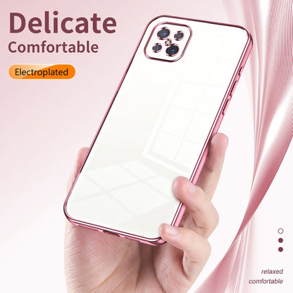 For OPPO A92s / Reno4 Z 5G Transparent Plating Fine Hole Phone Case(Silver) - OPPO Cases by buy2fix | Online Shopping UK | buy2fix