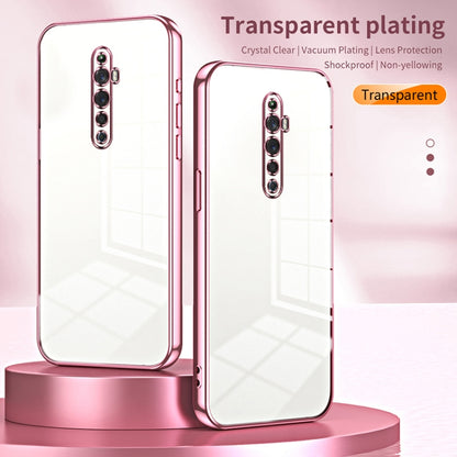 For OPPO Reno2 Z / Reno2 F Transparent Plating Fine Hole Phone Case(Pink) - OPPO Cases by buy2fix | Online Shopping UK | buy2fix