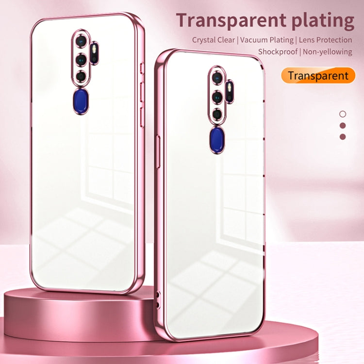 For OPPO A11x / A9 2020 Transparent Plating Fine Hole Phone Case(Purple) - OPPO Cases by buy2fix | Online Shopping UK | buy2fix