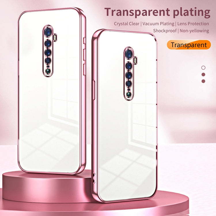 For OPPO Reno2 Transparent Plating Fine Hole Phone Case(Silver) - OPPO Cases by buy2fix | Online Shopping UK | buy2fix