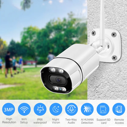 Q39 Motion Tracking Night Vision Smart Camera Supports Voice Intercom, Plug Type:US Plug(White) - Wireless Camera by buy2fix | Online Shopping UK | buy2fix