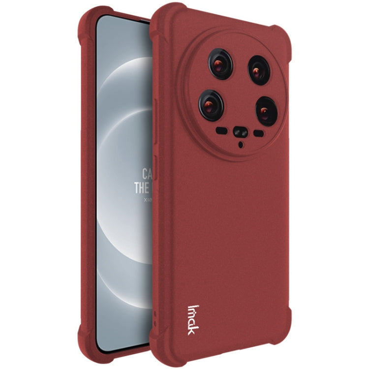 For Xiaomi 14 Ultra 5G imak Shockproof Airbag TPU Phone Case(Matte Red) - 14 Ultra Cases by imak | Online Shopping UK | buy2fix