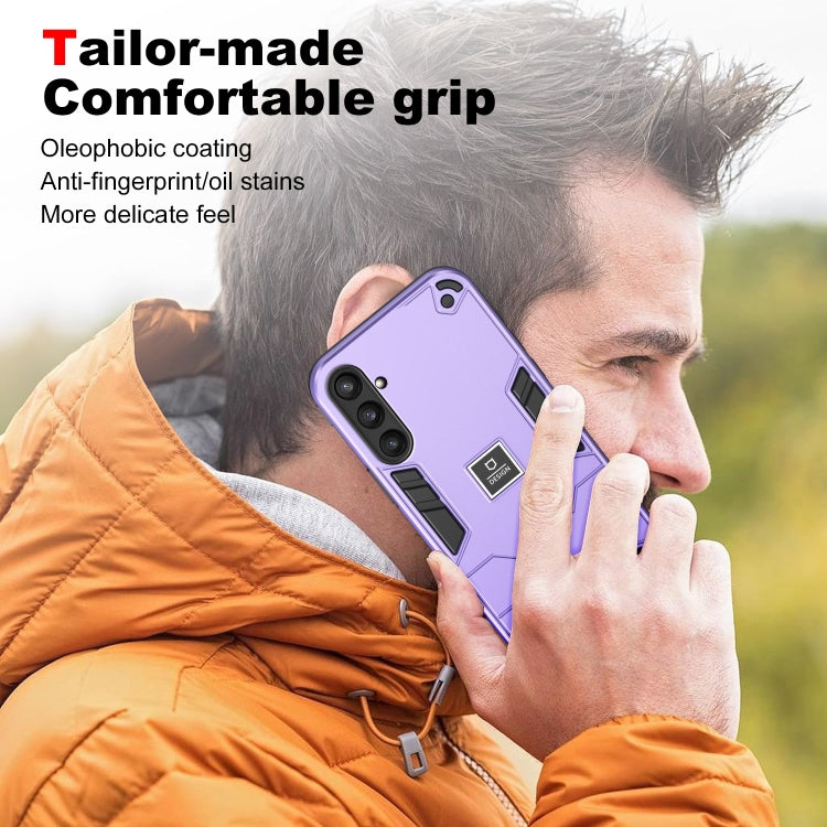 For Samsung Galaxy S23 FE 5G 2 in 1 Shockproof Phone Case(Purple) - Galaxy S23 FE 5G Cases by buy2fix | Online Shopping UK | buy2fix
