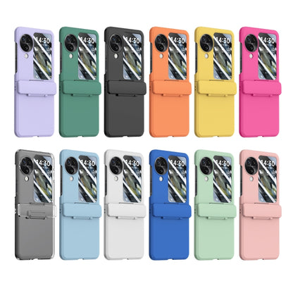 For OPPO Find N3 Flip PC Skin Feel Integrated Foldable Mid Shaft Phone Case(Transparent) - Find N3 Flip Cases by buy2fix | Online Shopping UK | buy2fix