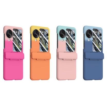 For OPPO Find N3 Flip PC Skin Feel Integrated Foldable Mid Shaft Phone Case(Rose Pink) - Find N3 Flip Cases by buy2fix | Online Shopping UK | buy2fix