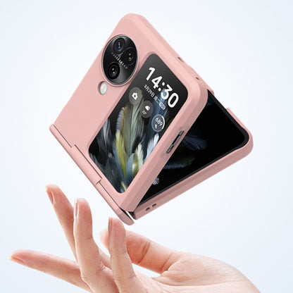 For OPPO Find N3 Flip PC Skin Feel Integrated Foldable Mid Shaft Phone Case(Rose Pink) - Find N3 Flip Cases by buy2fix | Online Shopping UK | buy2fix