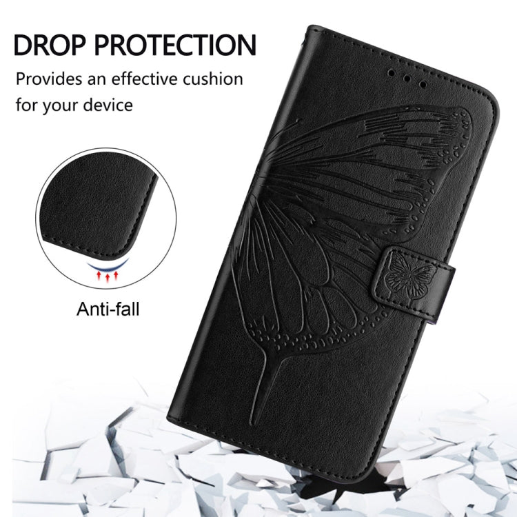 For Xiaomi Redmi K70 / K70 Pro Embossed Butterfly Leather Phone Case(Black) - K70 Cases by buy2fix | Online Shopping UK | buy2fix