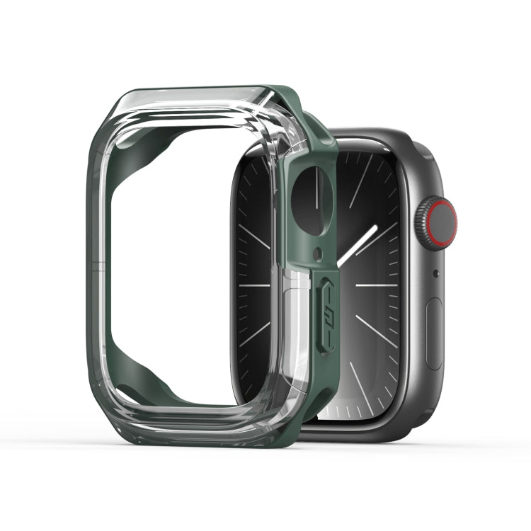 For Apple Watch 9 / 8 / 7 45mm DUX DUCIS Tamo Series Hollow PC + TPU Watch Protective Case(Transparent Green) - Watch Cases by DUX DUCIS | Online Shopping UK | buy2fix