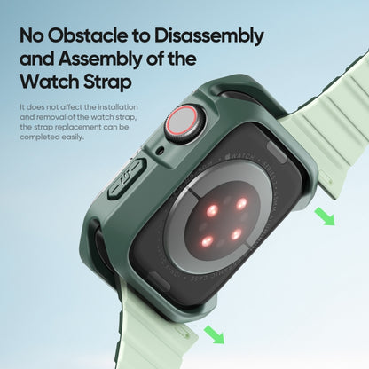 For Apple Watch 9 / 8 / 7 45mm DUX DUCIS Tamo Series Hollow PC + TPU Watch Protective Case(Transparent Green) - Watch Cases by DUX DUCIS | Online Shopping UK | buy2fix