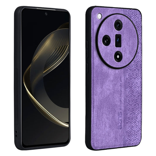 For OPPO Find X7 AZNS 3D Embossed Skin Feel Phone Case(Purple) - Find X7 Cases by AZNS | Online Shopping UK | buy2fix