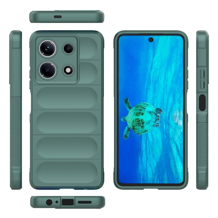 For Infinix Note 30 4G Magic Shield TPU + Flannel Phone Case(Dark Green) - Infinix Cases by buy2fix | Online Shopping UK | buy2fix