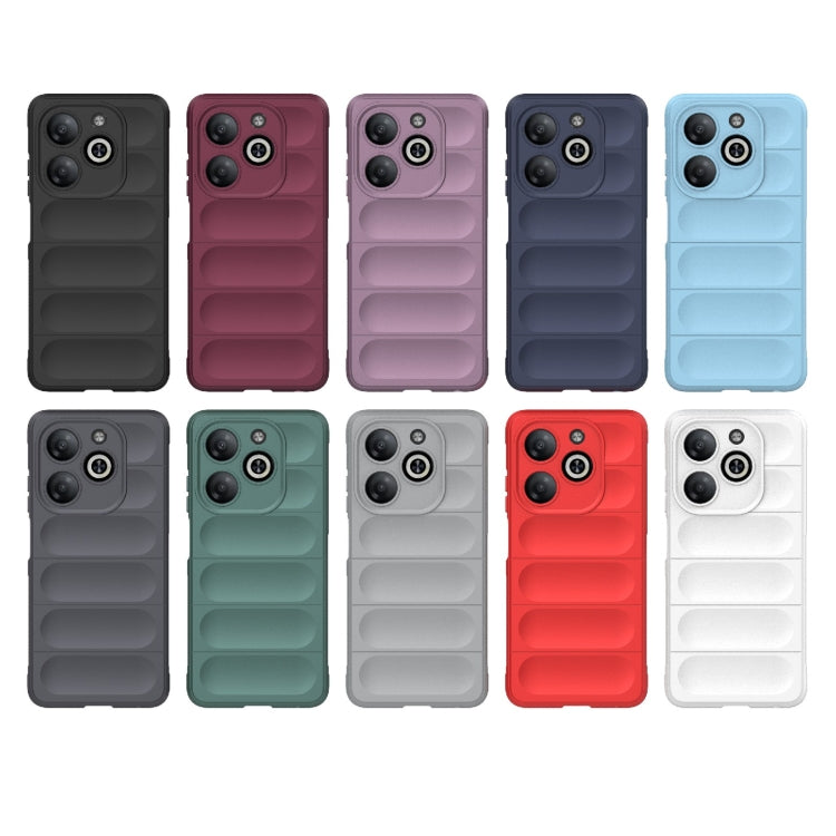 For Infinix Smart 8 Magic Shield TPU + Flannel Phone Case(Dark Green) - Infinix Cases by buy2fix | Online Shopping UK | buy2fix