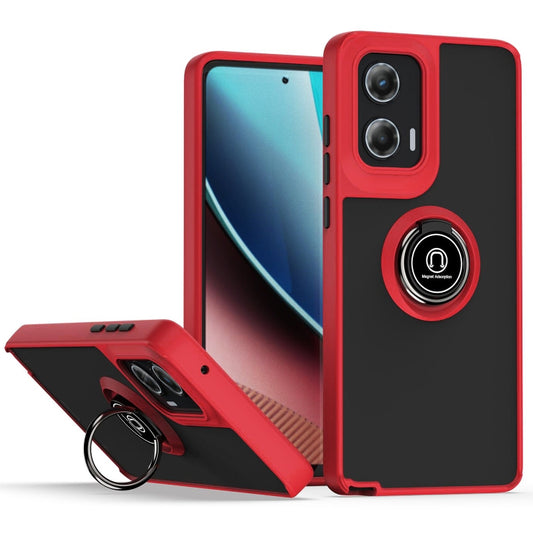 For Motorola Moto G Stylus 5G 2024 Q Shadow 1 Series TPU + PC Phone Case with Ring(Red) - Motorola Cases by buy2fix | Online Shopping UK | buy2fix