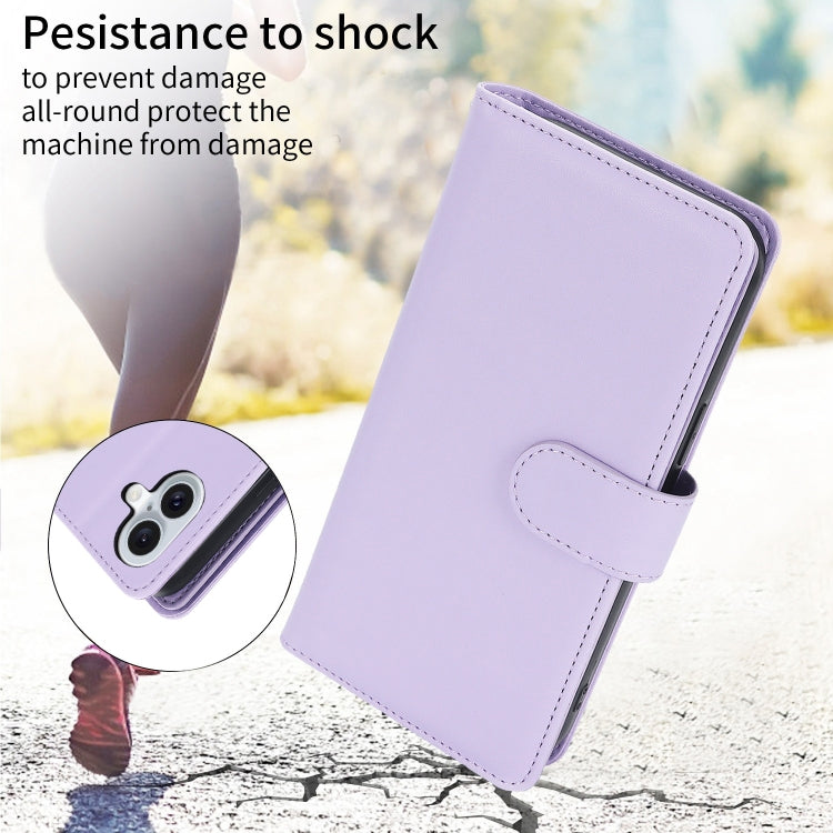 For iPhone 16 Multi-Card Wallet RFID Leather Phone Case(Light Purple) - iPhone 16 Cases by buy2fix | Online Shopping UK | buy2fix