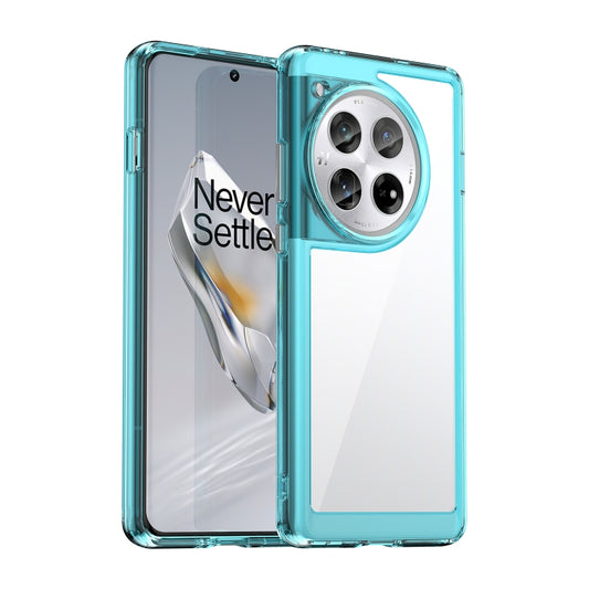 For OnePlus 12 Colorful Series Acrylic Hybrid TPU Phone Case(Transparent Blue) - OnePlus Cases by buy2fix | Online Shopping UK | buy2fix