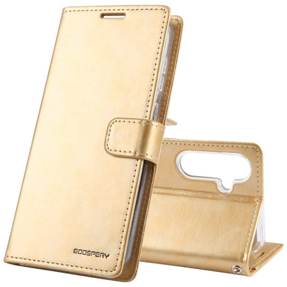 For Samsung Galaxy S24 5G GOOSPERY BLUE MOON Crazy Horse Texture Leather Phone Case(Gold) - Galaxy S24 5G Cases by GOOSPERY | Online Shopping UK | buy2fix