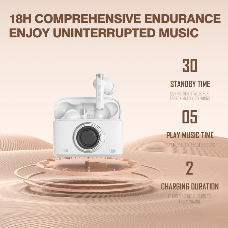 ONIKUMA T18 Bluetooth 5.3 Wireless Earphone(White) - Bluetooth Earphone by ONIKUMA | Online Shopping UK | buy2fix
