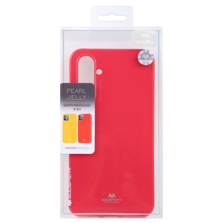 For Samsung Galaxy S24+ 5G GOOSPERY PEARL JELLY Shockproof TPU Phone Case(Rose Red) - Galaxy S24+ 5G Cases by GOOSPERY | Online Shopping UK | buy2fix