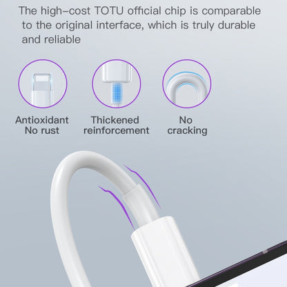 TOTU CB-1-PD 27W USB-C/Type-C to 8 Pin Data Cable, Length: 1m(White) - 2 in 1 Cable by TOTUDESIGN | Online Shopping UK | buy2fix