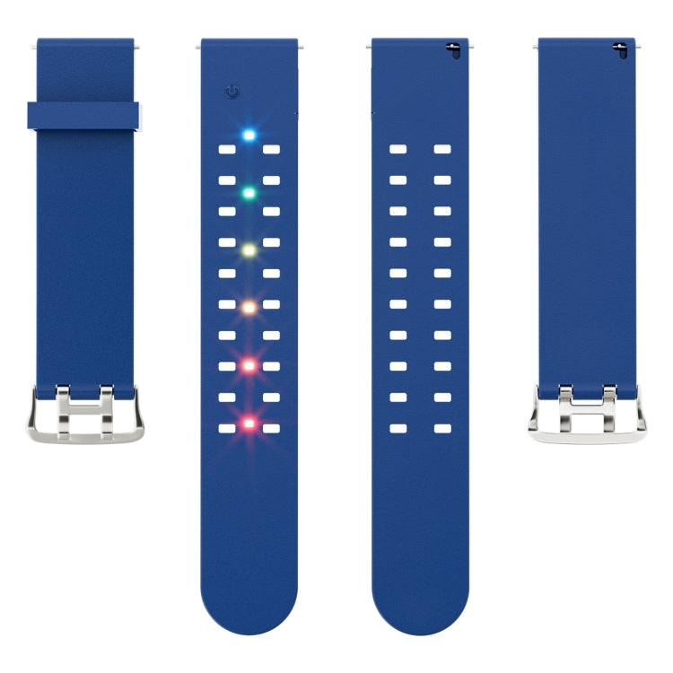 For Apple Watch Ultra 2 49mm Luminous Colorful Light Silicone Watch Band(Blue) - Watch Bands by buy2fix | Online Shopping UK | buy2fix