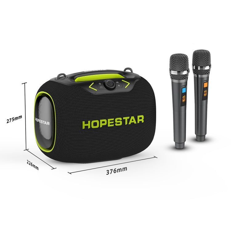 HOPESTAR Party Box 120W Karaoke Bluetooth Speaker with 2 Microphones(Grey) - Desktop Speaker by HOPESTAR | Online Shopping UK | buy2fix