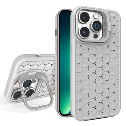 For iPhone 13 Pro Max Honeycomb Radiating Lens Holder Magsafe Phone Case(Grey) - iPhone 13 Pro Max Cases by buy2fix | Online Shopping UK | buy2fix