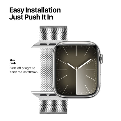 For Apple Watch Series 9 45mm DUX DUCIS Milanese Pro Series Stainless Steel Watch Band(Silver) - Watch Bands by DUX DUCIS | Online Shopping UK | buy2fix