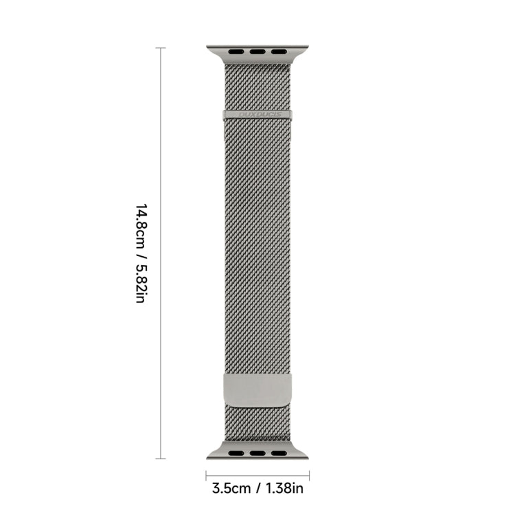 For Apple Watch Series 7 45mm DUX DUCIS Milanese Pro Series Stainless Steel Watch Band(Graphite) - Watch Bands by DUX DUCIS | Online Shopping UK | buy2fix